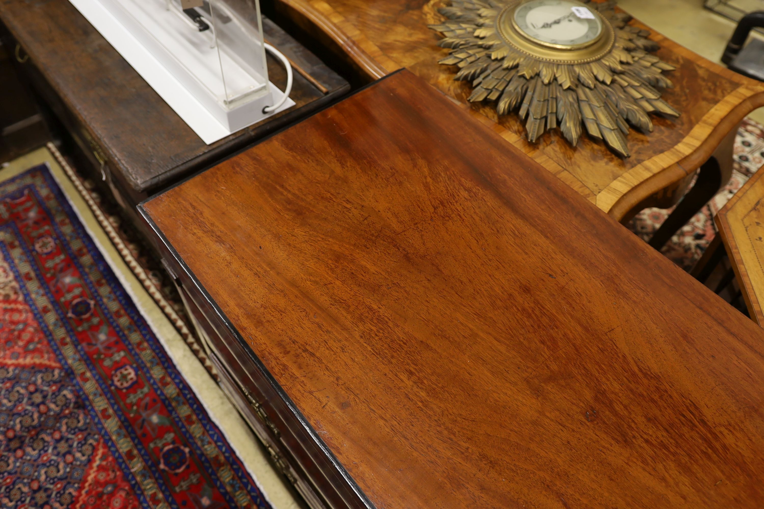 A Biedermeier style mahogany commode, width 112cm, depth 53cm, height 78cm